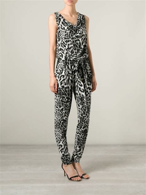 michael kors jumpsuit leopard|michael kors sleeveless black jumpsuit.